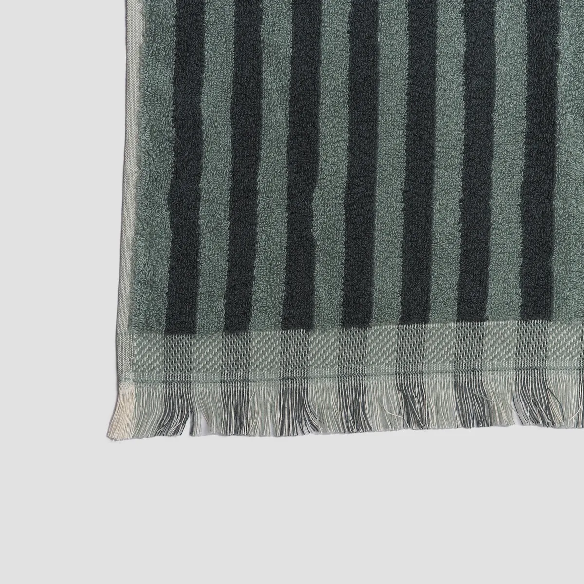 Pine Green Pembroke Stripe Cotton Hand Towel