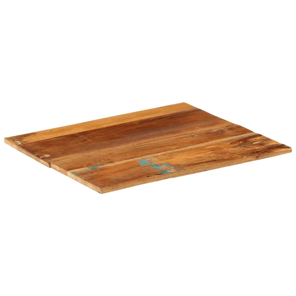 Solid Reclaimed Wood Rectangular Table Top, 60x70 cm, 15-16 mm Thick