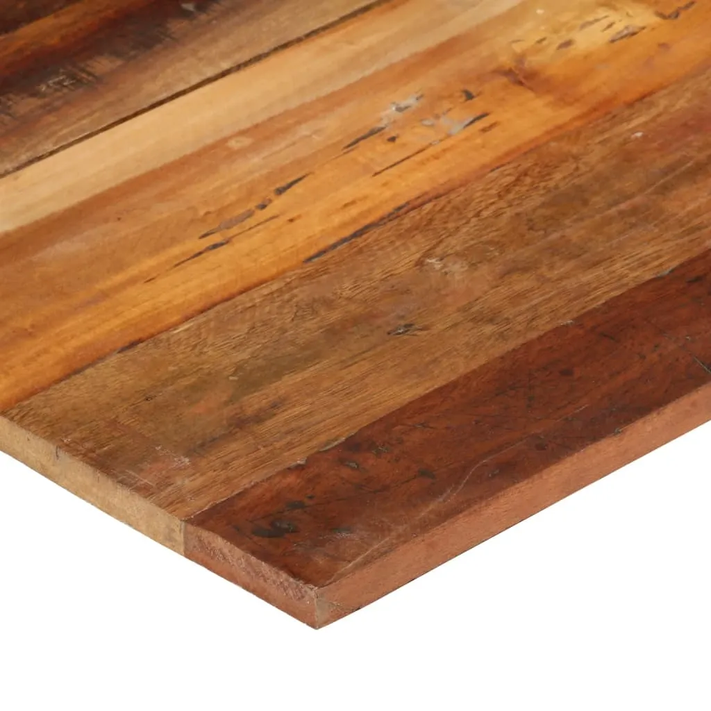 Solid Reclaimed Wood Rectangular Table Top, 60x70 cm, 15-16 mm Thick