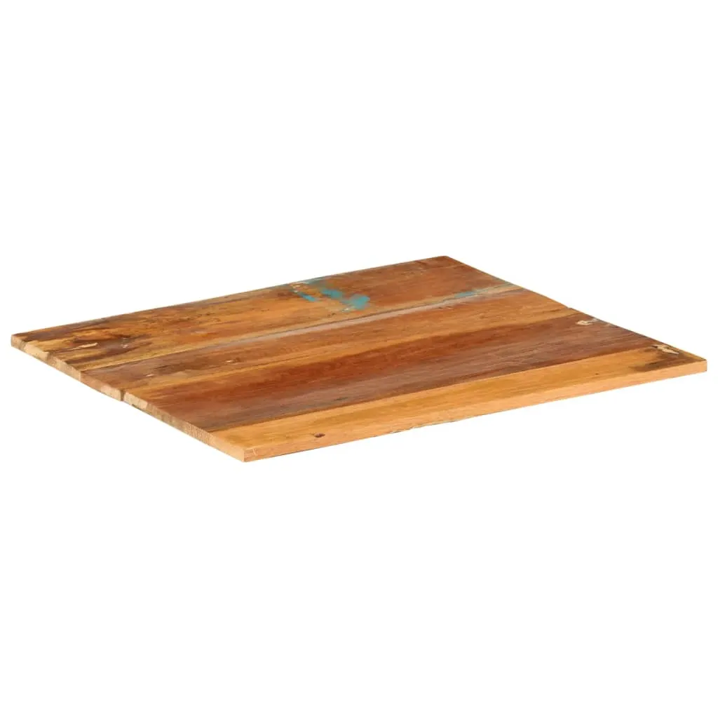 Solid Reclaimed Wood Rectangular Table Top, 60x70 cm, 15-16 mm Thick