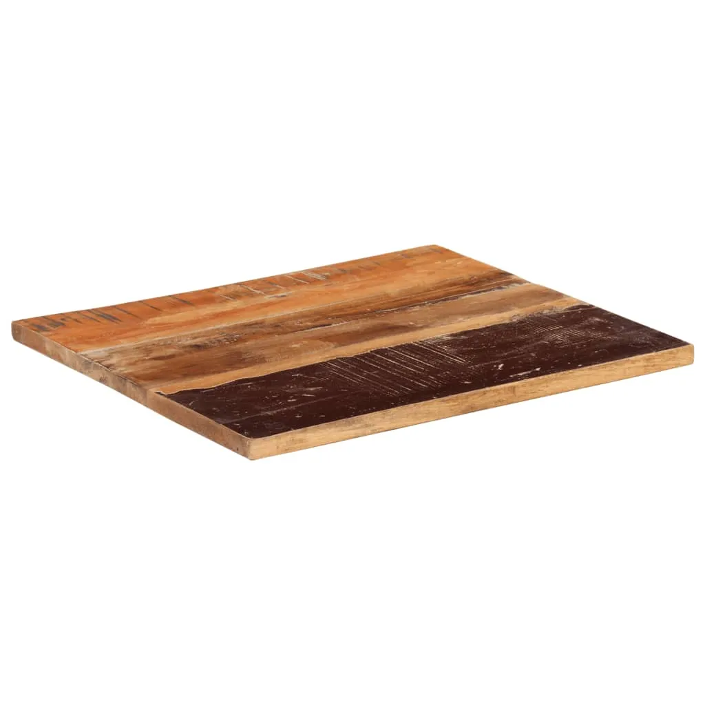 Rectangular Table Top 60x70 cm 25-27 mm Solid Reclaimed Wood