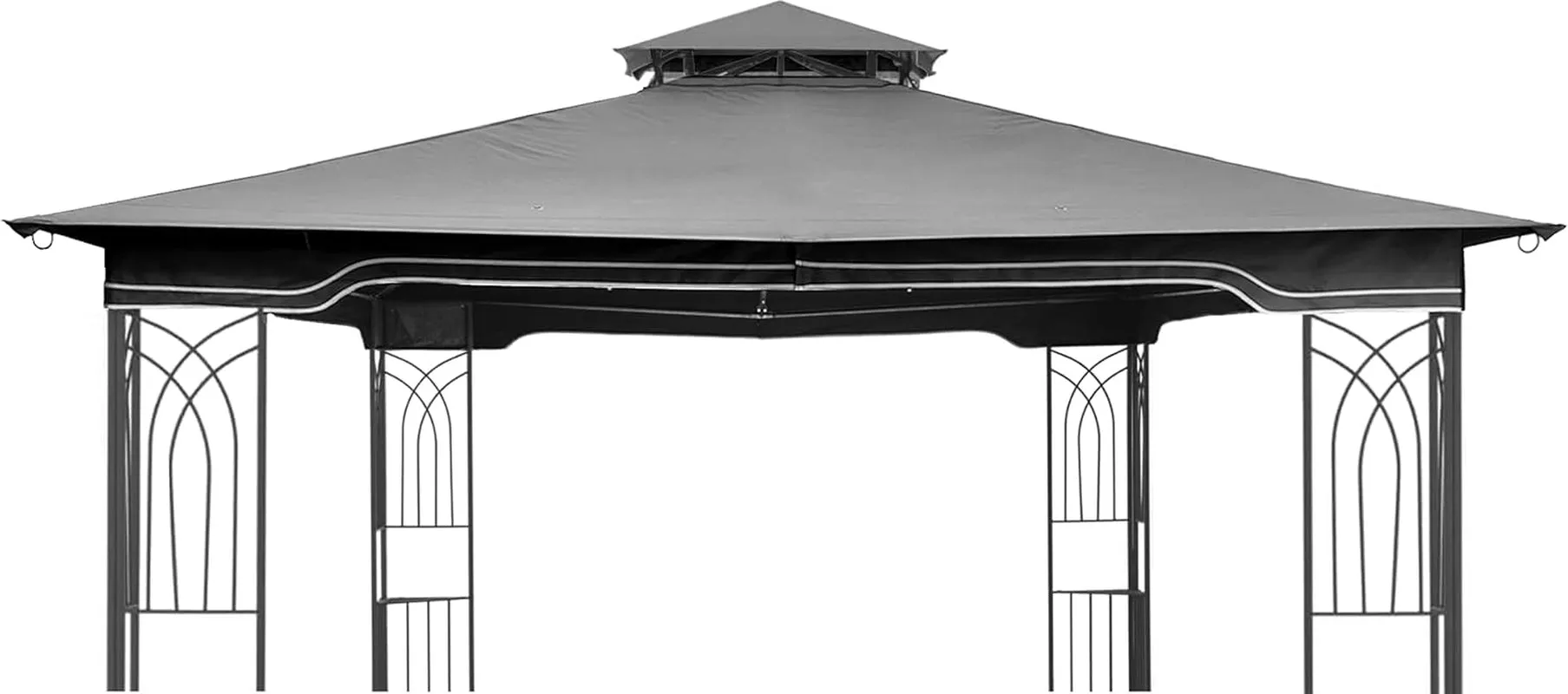 Replacement Gazebo Canopy for 10 X 12 Regency II Patio Gazebo Model L-Gz798Pst,A101004104,A101004105,(Grey)