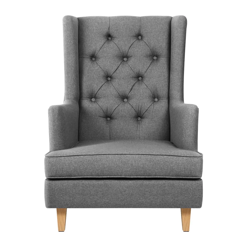 Rocking Armchair Lounge Convert To Chair Feeding Nursery - Grey