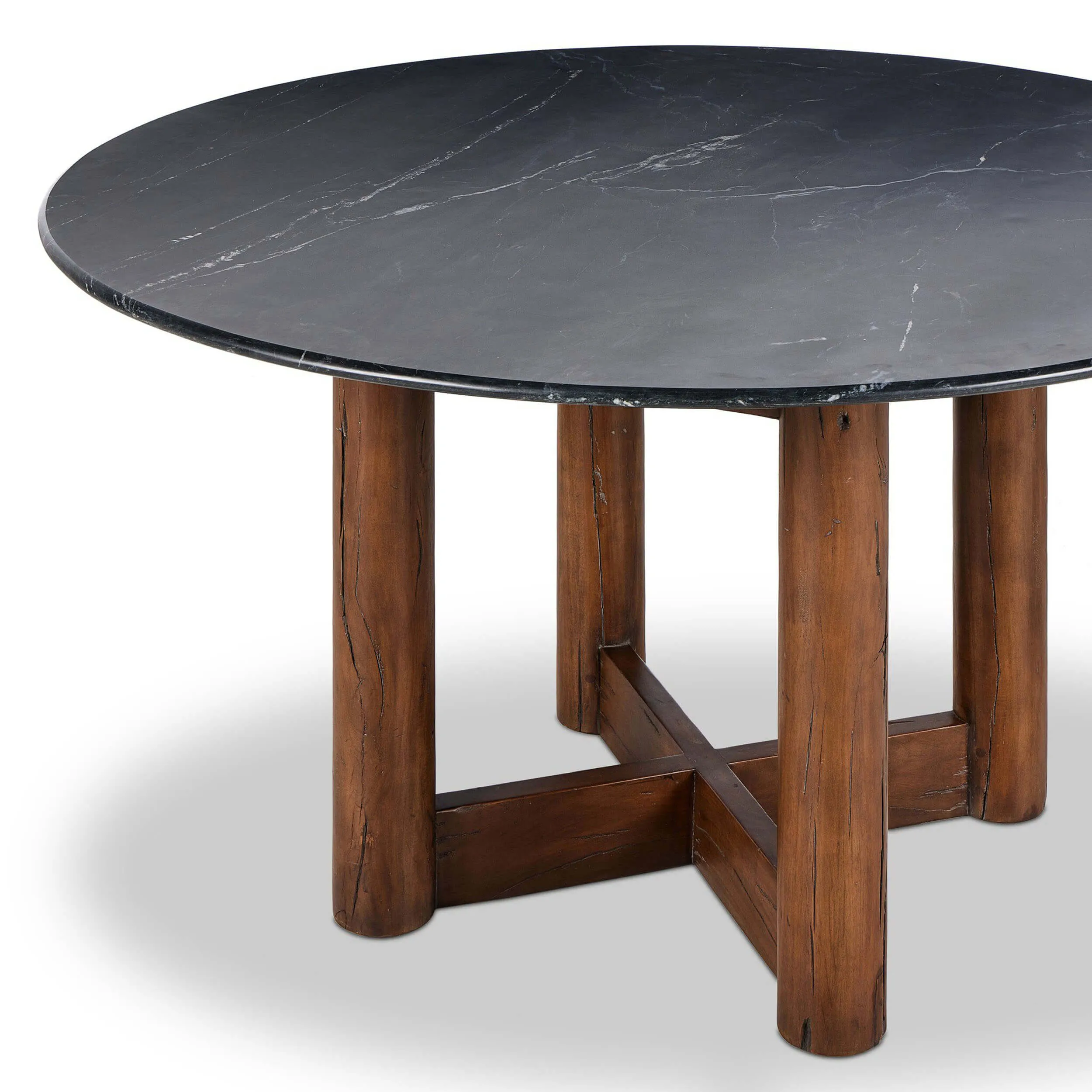 Rohan Dining Table, Black Marble