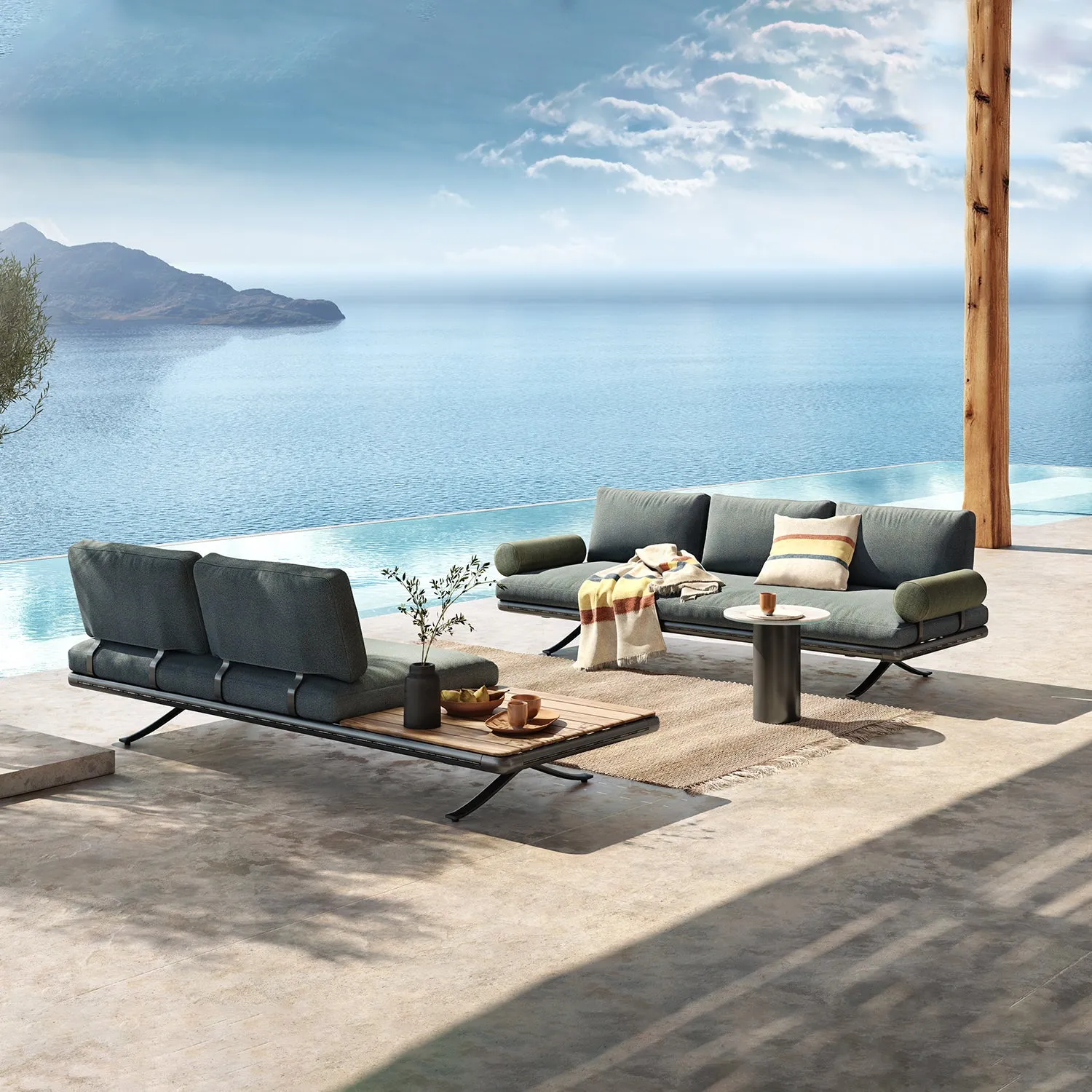 rolf benz | yoko 219 outdoor sofa | anthracite