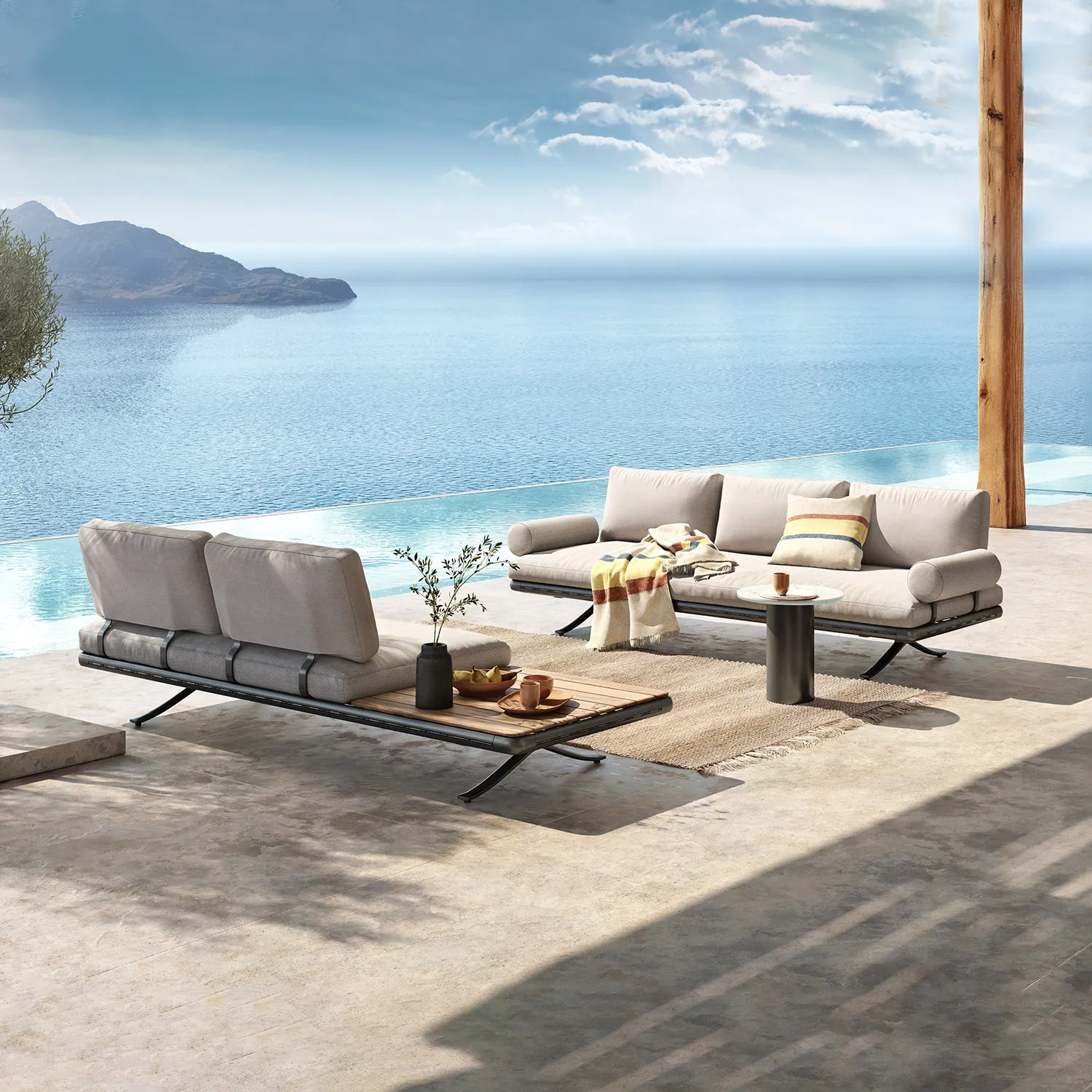 rolf benz | yoko 219 outdoor sofa | anthracite