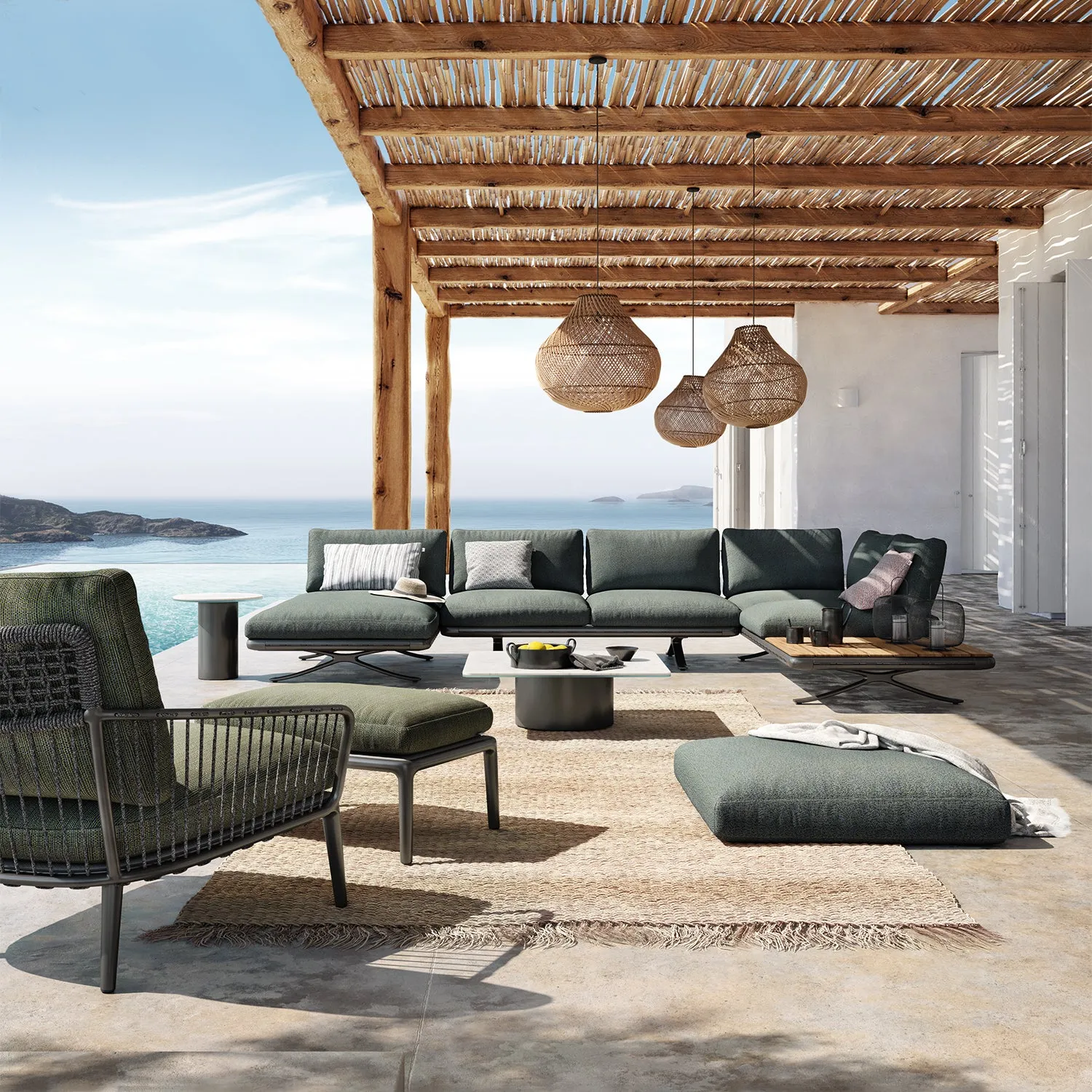 rolf benz | yoko 219 outdoor sofa | anthracite