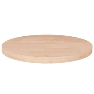 Round Table Top Ø30x2,5 cm Untreated Solid Wood Oak