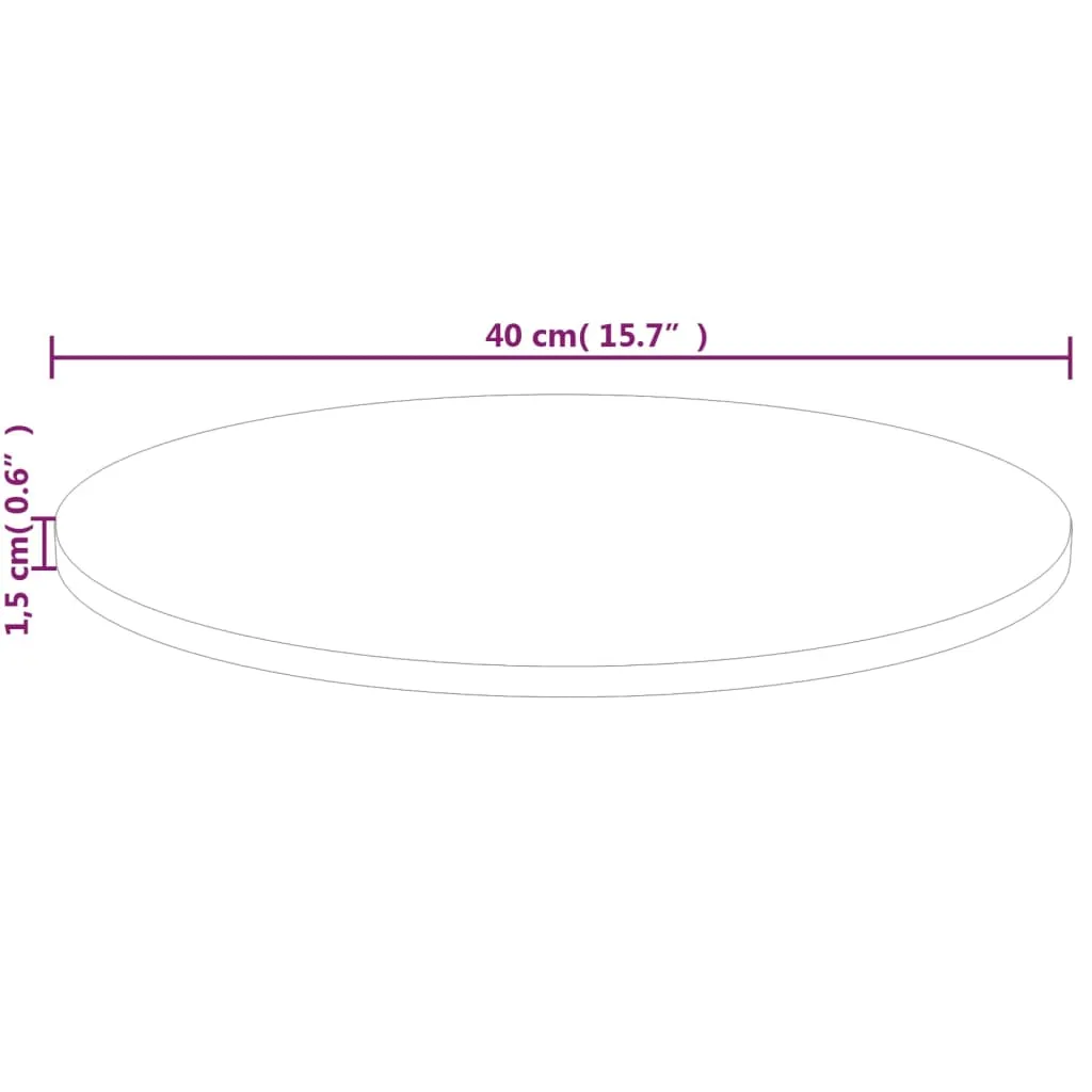 Round Table Top ??40x1.5 cm Solid Wood Oak