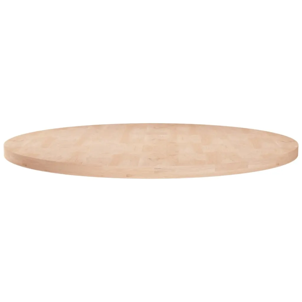 Round Table Top Ø60x2,5 cm Untreated Solid Wood Oak