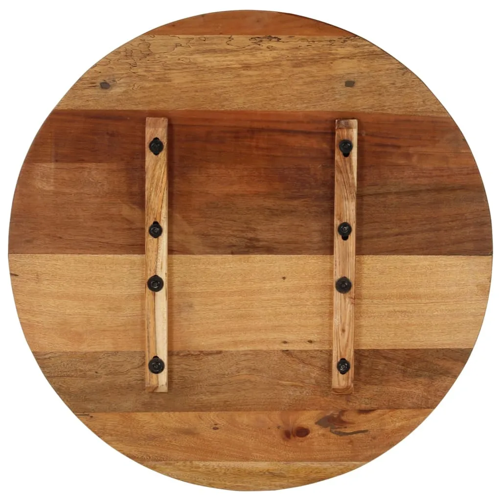 Round Table Top 70 cm 15-16 mm Solid Reclaimed Wood