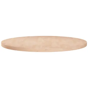 Round Table Top Ø80x2,5 cm Untreated Solid Wood Oak