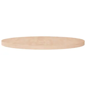 Round Table Top Ø90x4 cm Untreated Solid Wood Oak