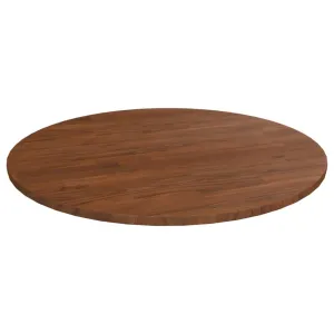 Round Table Top Dark Brown Ø90x1.5 cm Treated Solid Wood Oak