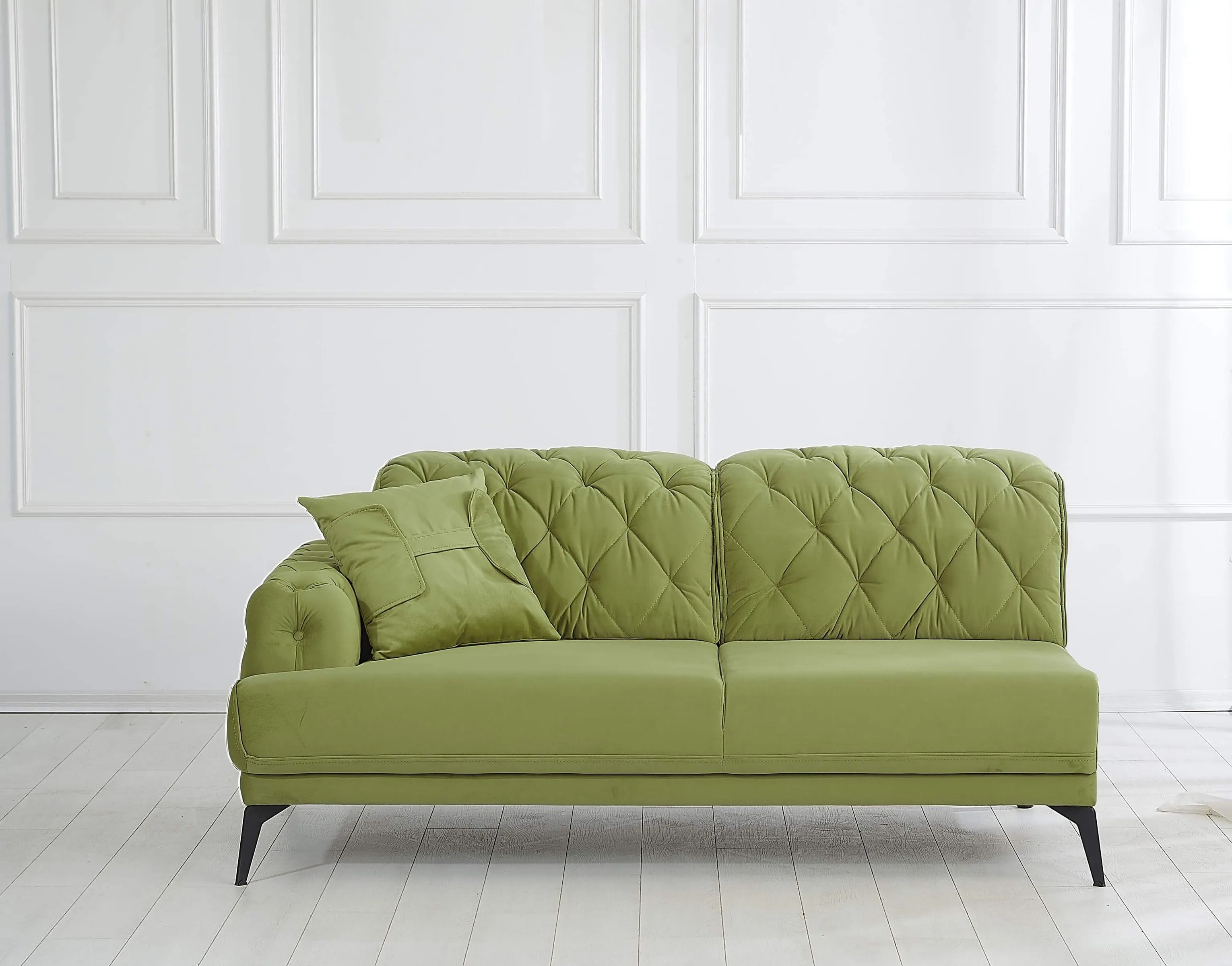 Rubeza Piera Right Hand Facing Corner Sofa - Grass Green-2