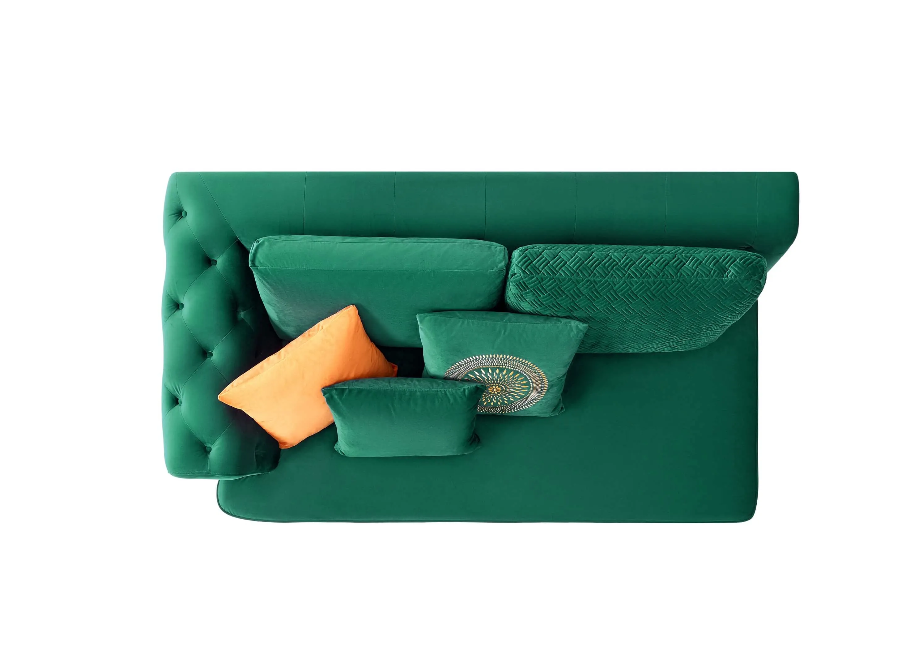 Rubeza Sofia 2 Seater/Corner/1 Seater - Emerald Green