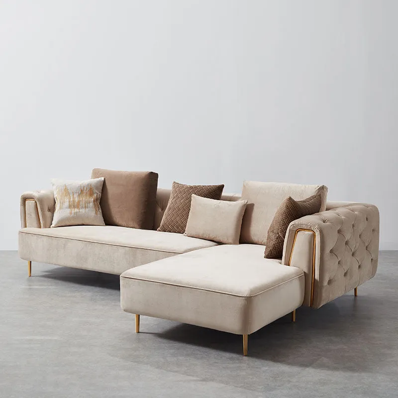 Rubeza Sofia Right Hand Facing Corner Sofa - Warm Sand