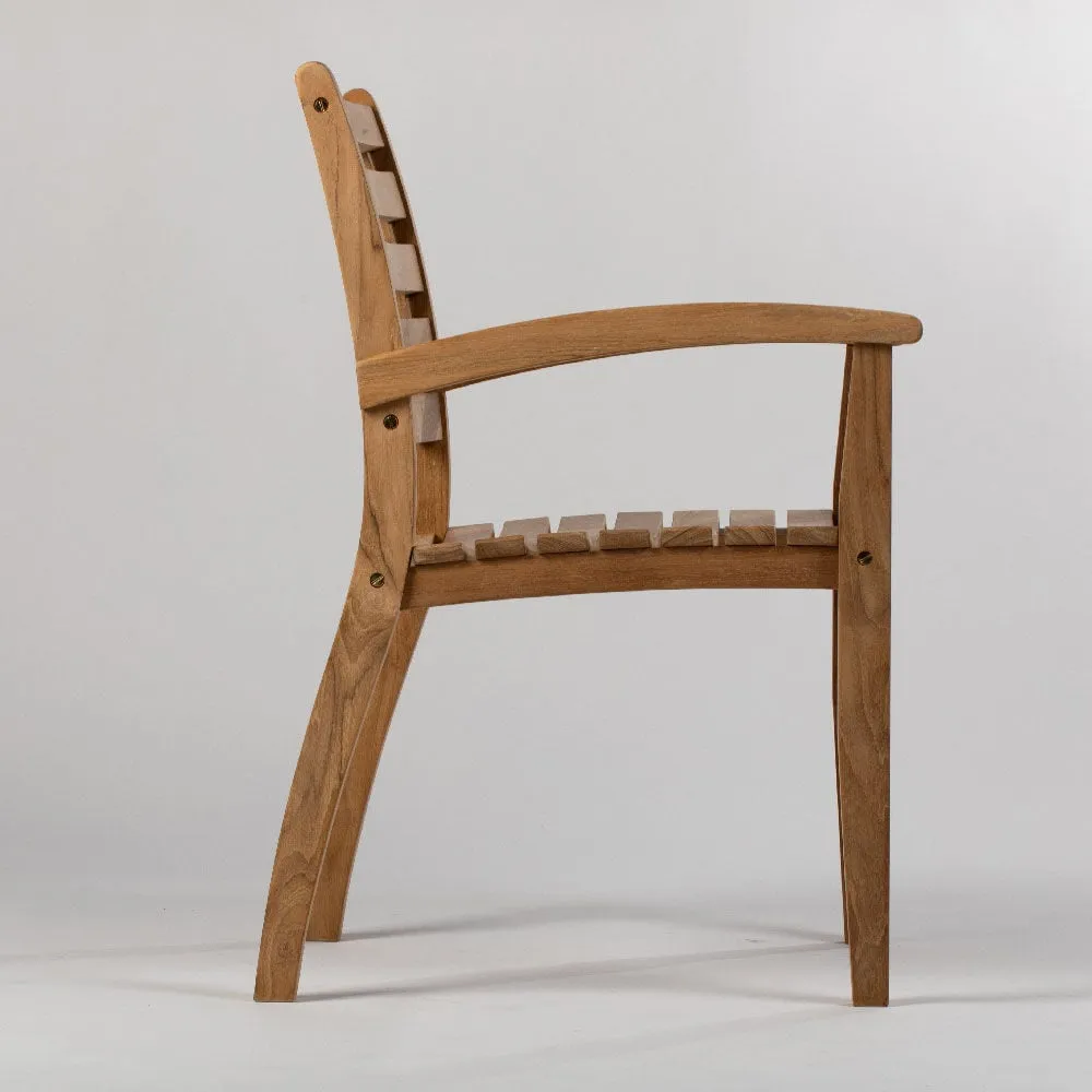 Sandhill Grade A Teak Dining Chair with Optional Arms