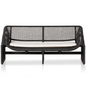 Selma Outdoor Sofa, Faux Black Hyacinth