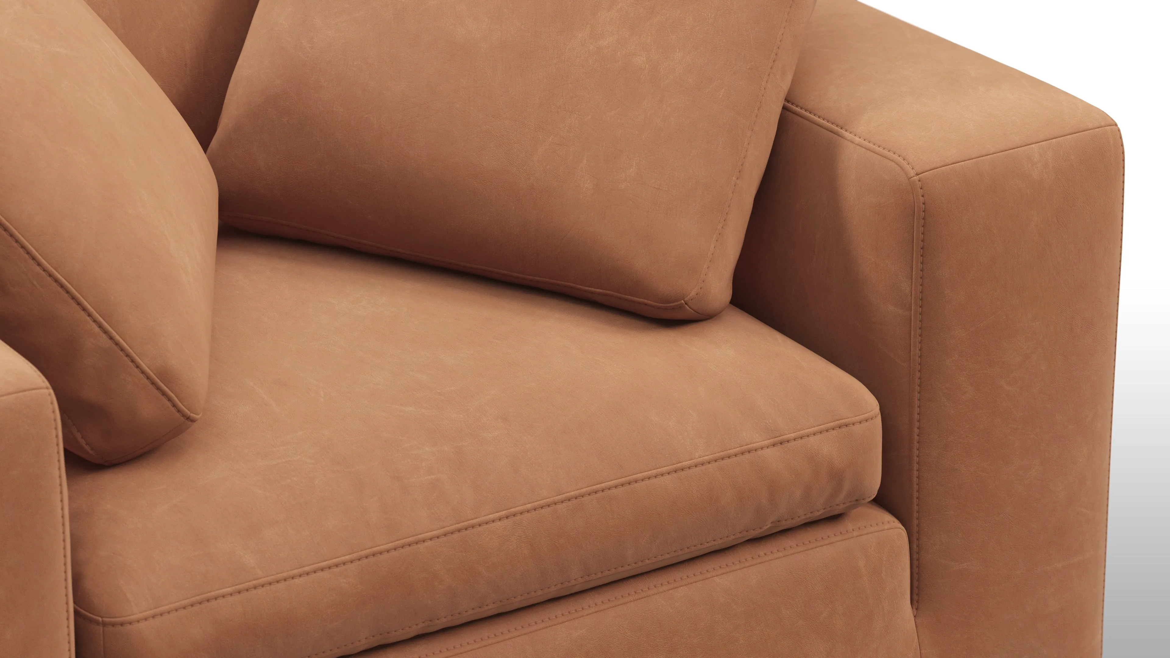 Sky - Sky Armchair, Tan Vegan Leather