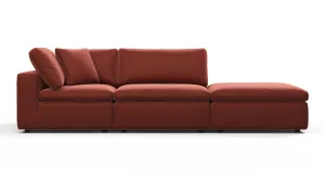 Sky - Sky Open End Sofa, Right, Cinnamon Velvet