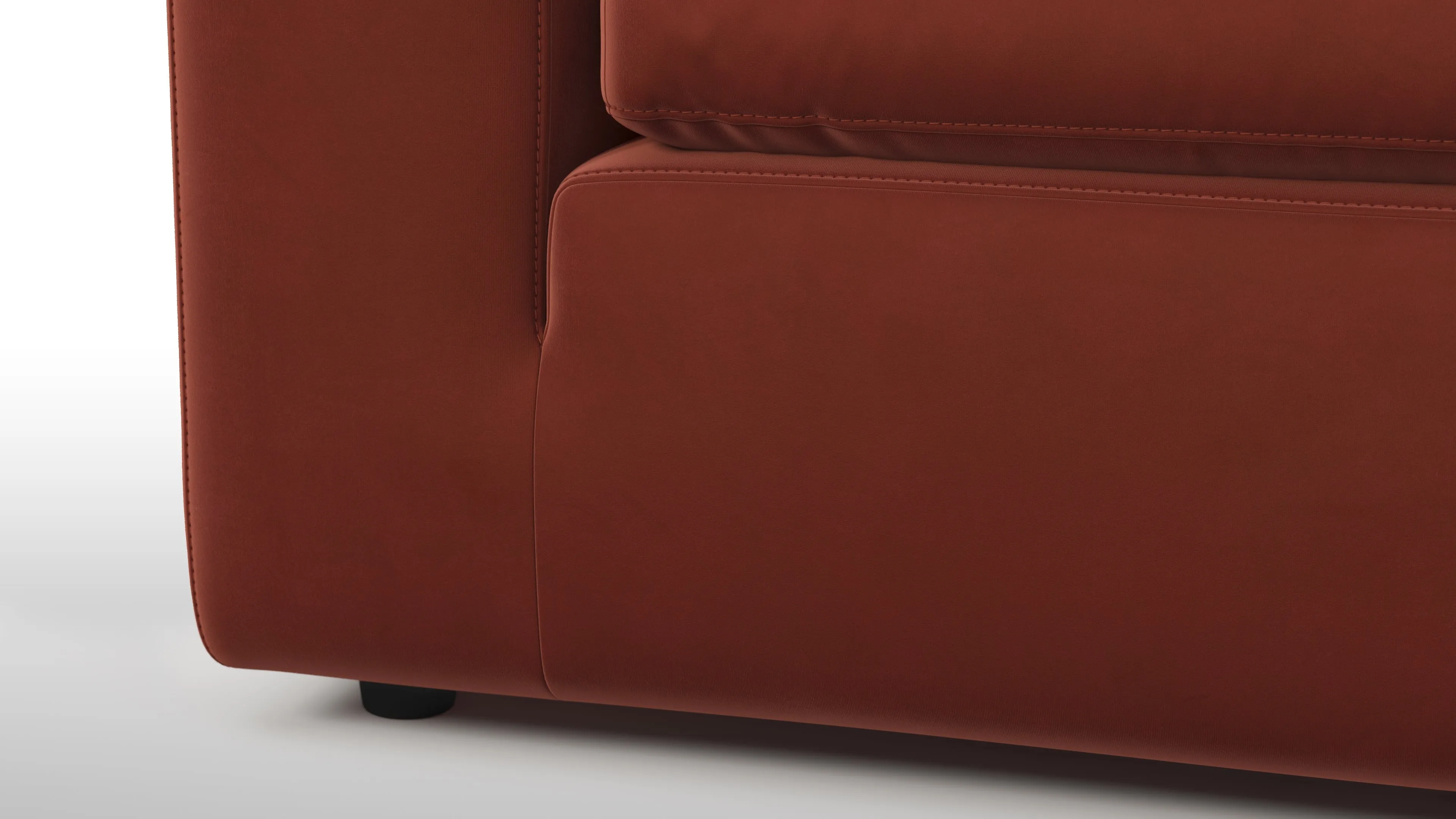 Sky - Sky Open End Sofa, Right, Cinnamon Velvet