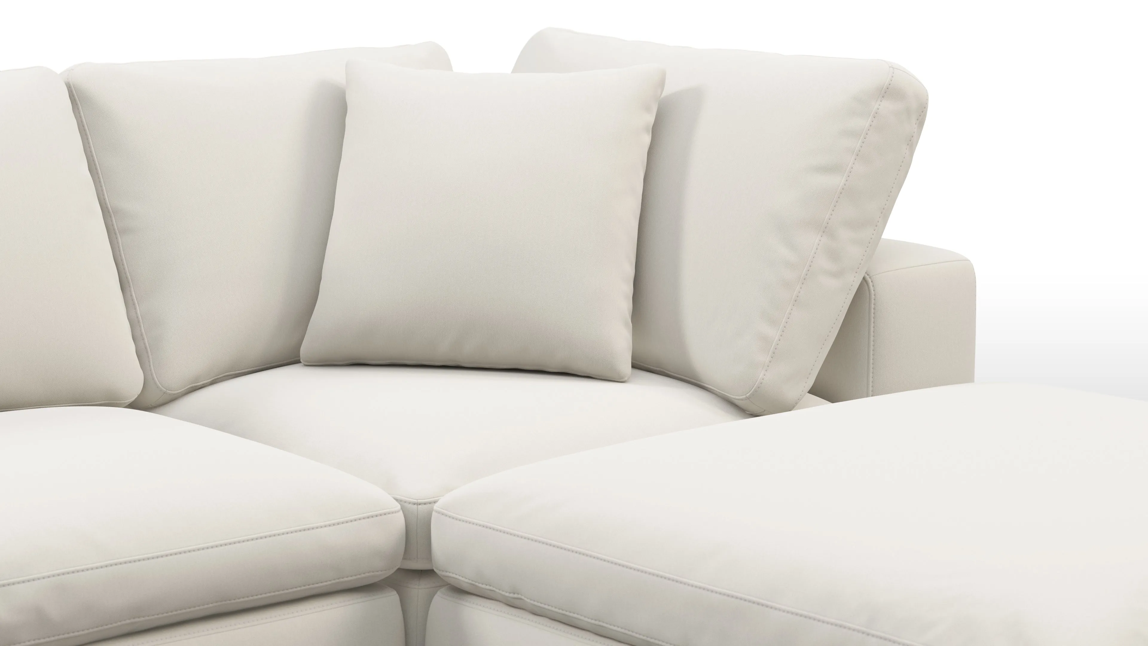 Sky - Sky Sectional Sofa, Double Chaise, Oatmeal Brushed Weave