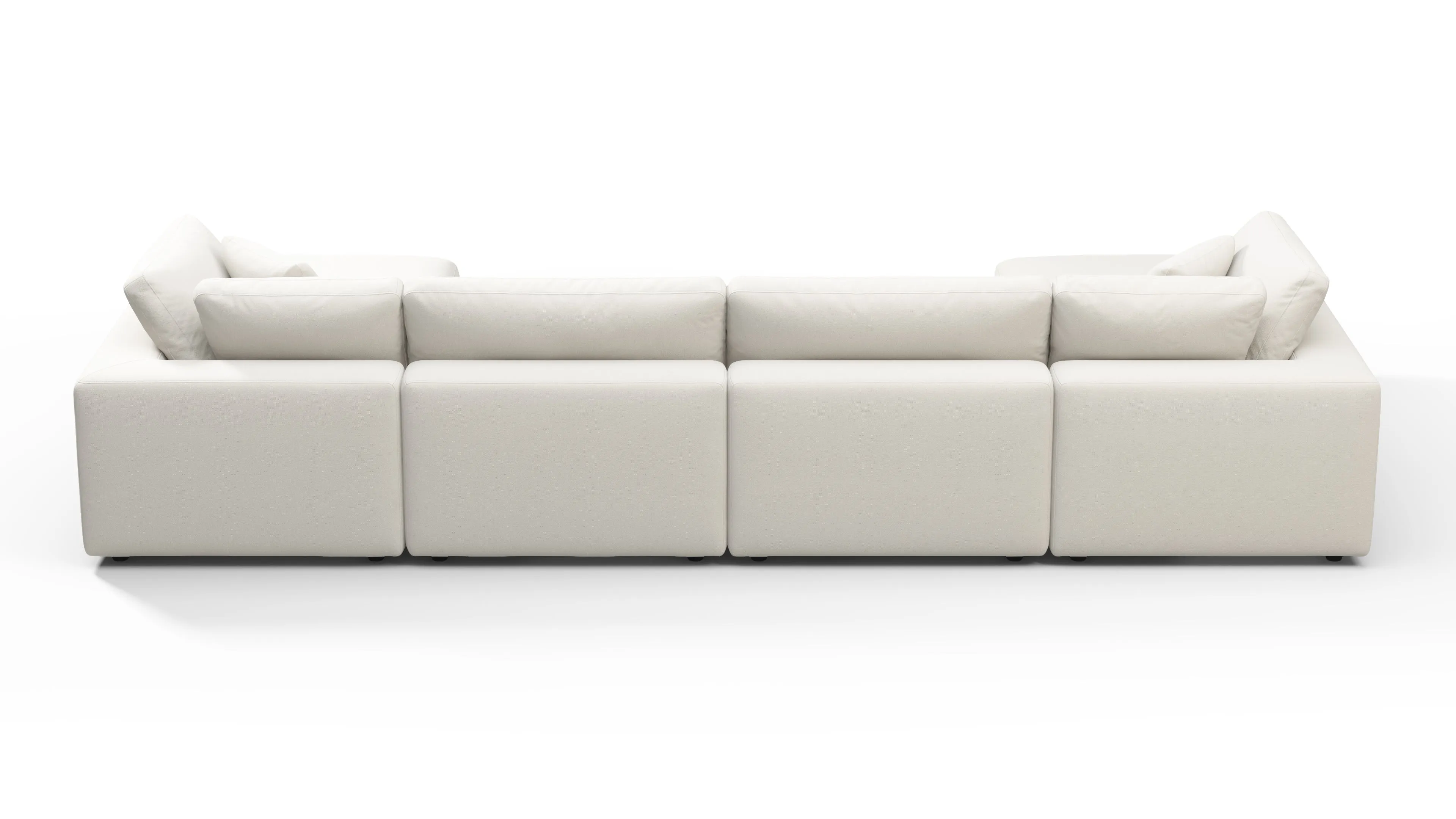 Sky - Sky Sectional Sofa, Double Chaise, Oatmeal Brushed Weave