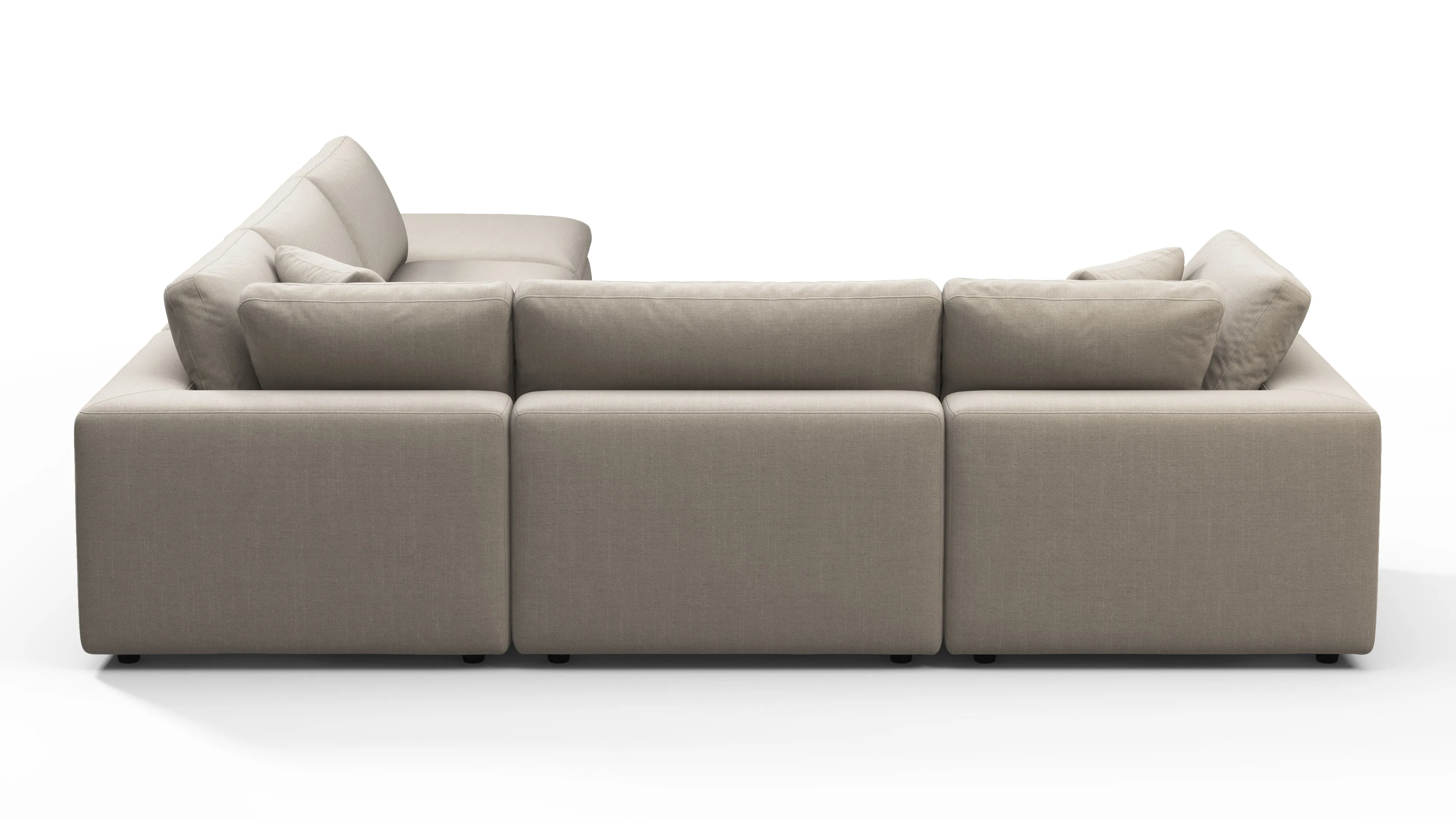 Sky - Sky Sectional Sofa, Five Seater, Left Corner, Beige Linen