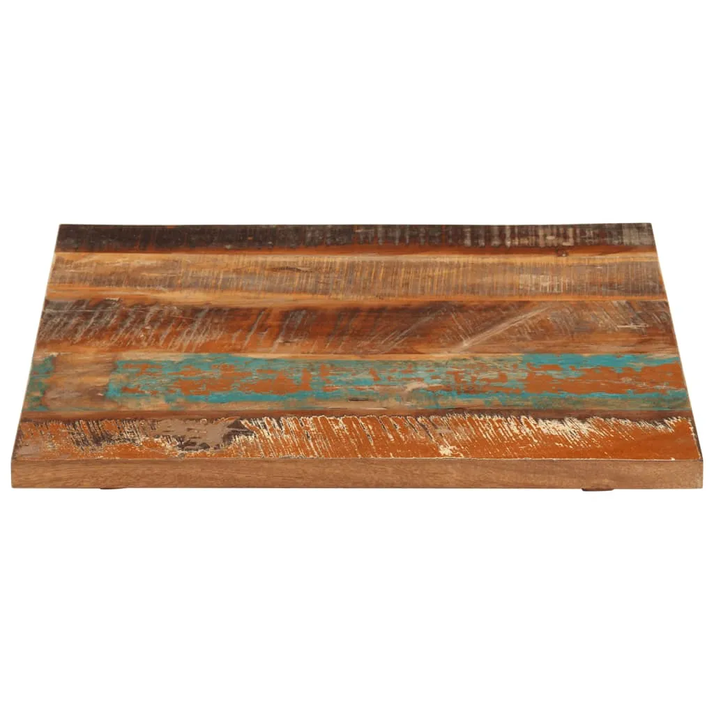 Optimized Title: Solid Reclaimed Wood Square Table Top - 60x60 cm, 25-27 mm Thickness