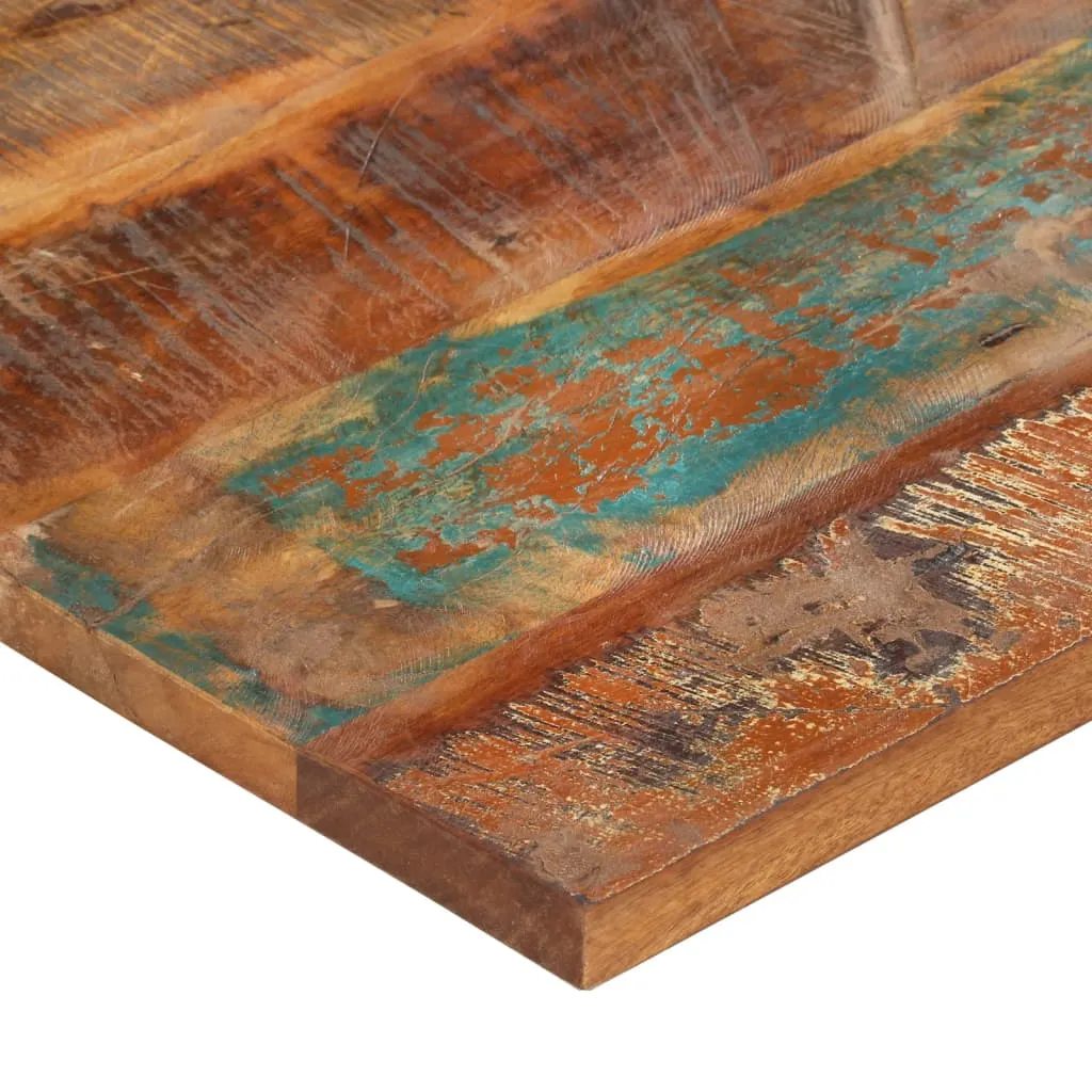 Optimized Title: Solid Reclaimed Wood Square Table Top - 60x60 cm, 25-27 mm Thickness