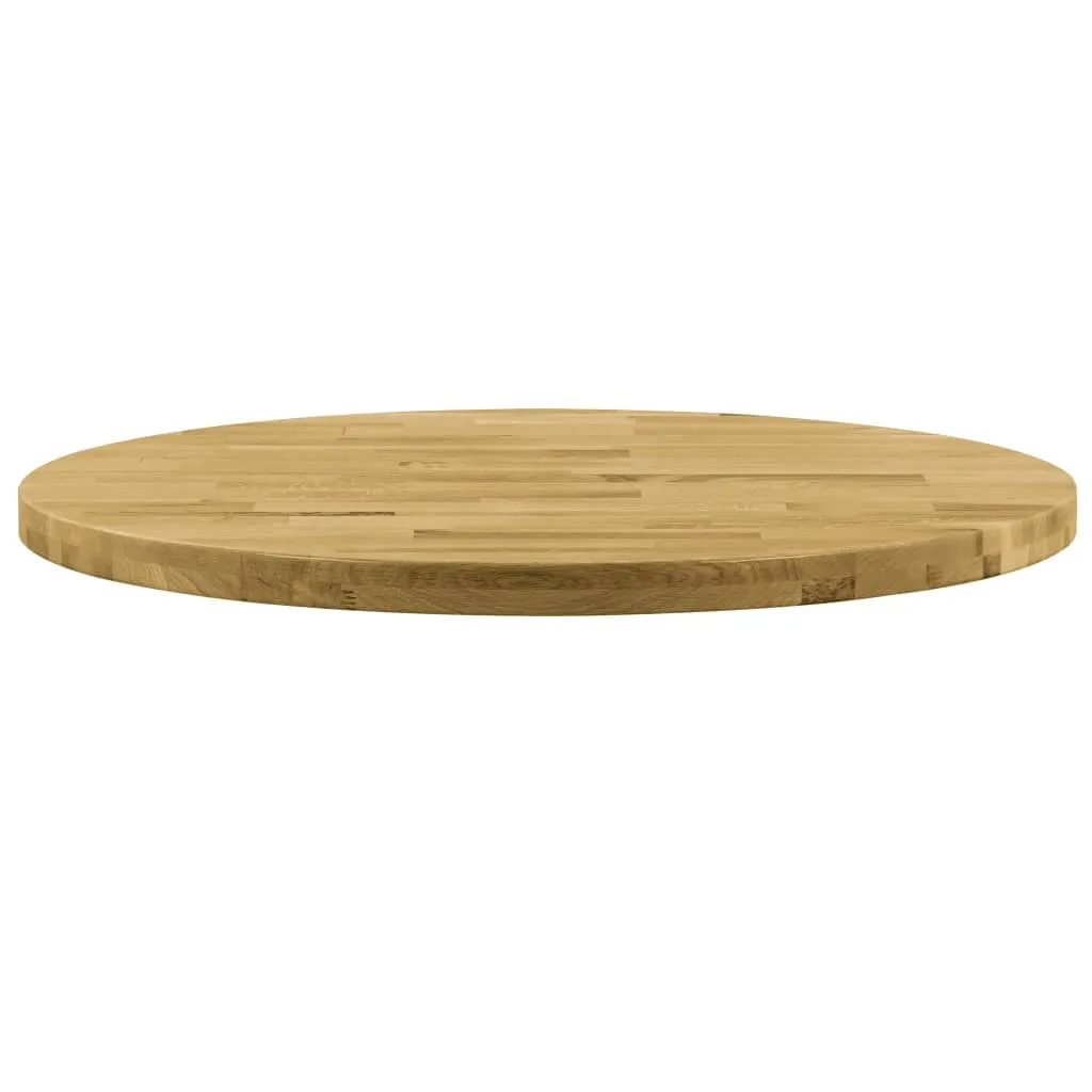 Table Top Solid Oak Wood Round 44 mm 700 mm