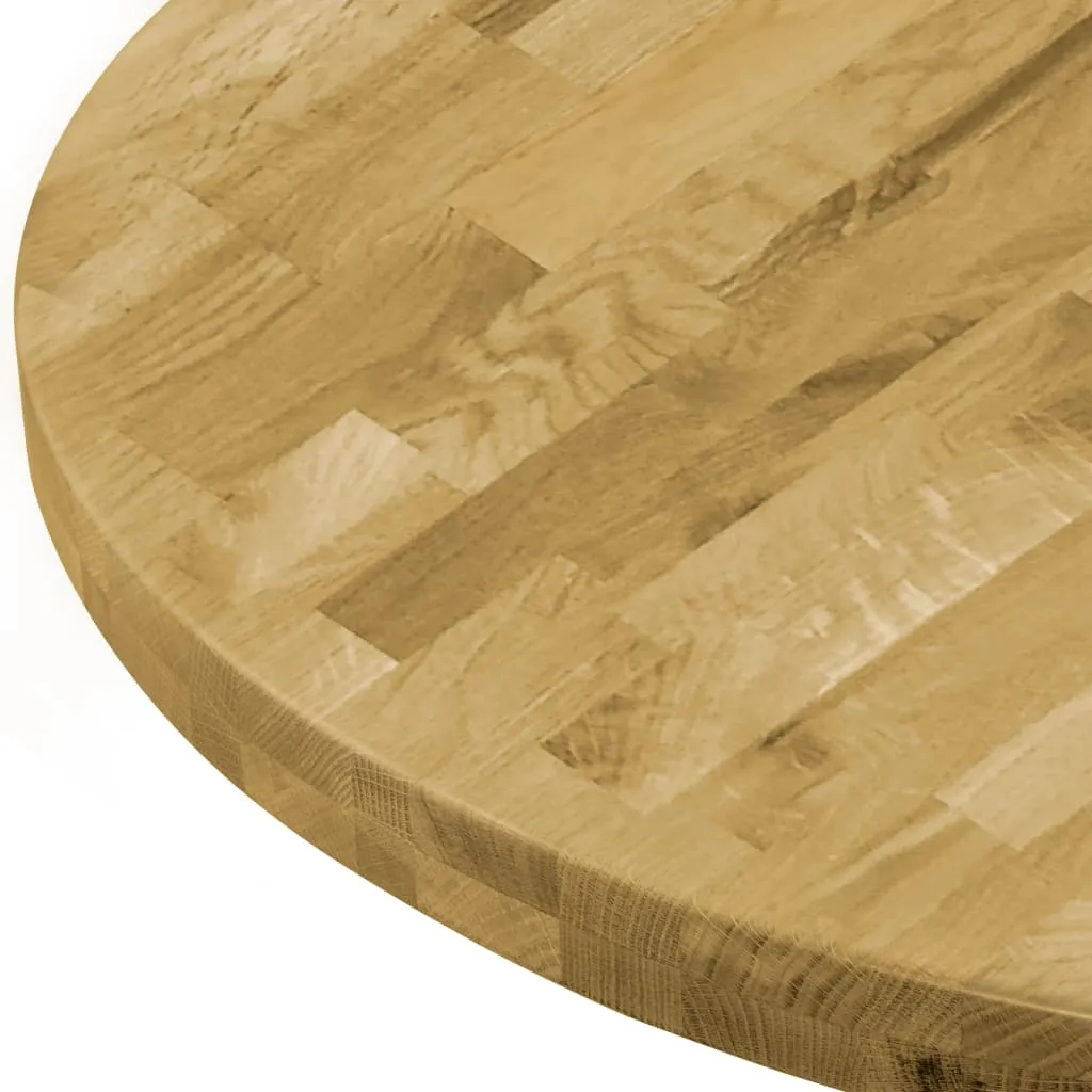 Table Top Solid Oak Wood Round 44 mm 700 mm