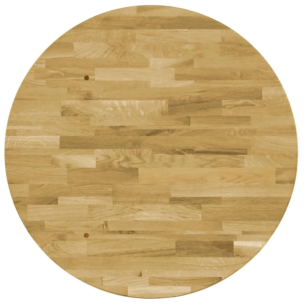 Table Top Solid Oak Wood Round 44 mm 700 mm