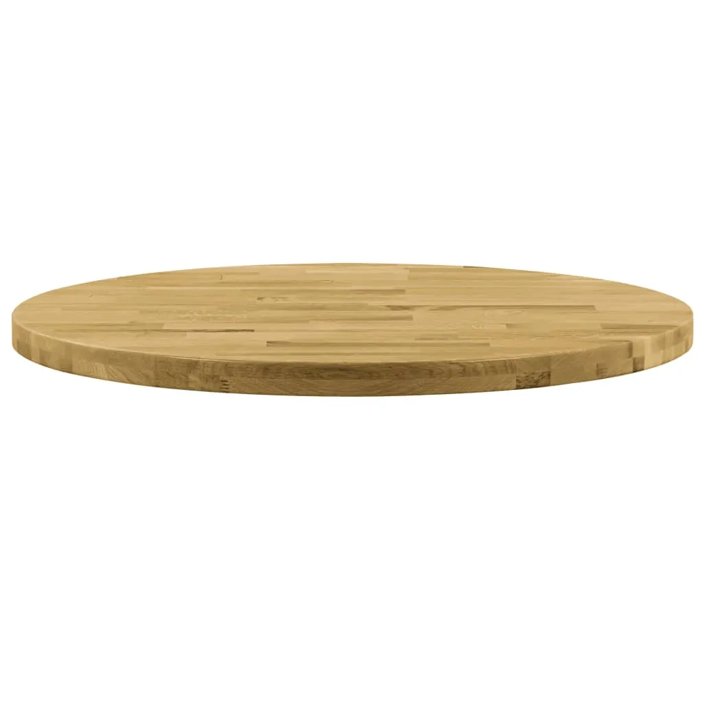 Table Top Solid Oak Wood Round 44 mm 800 mm