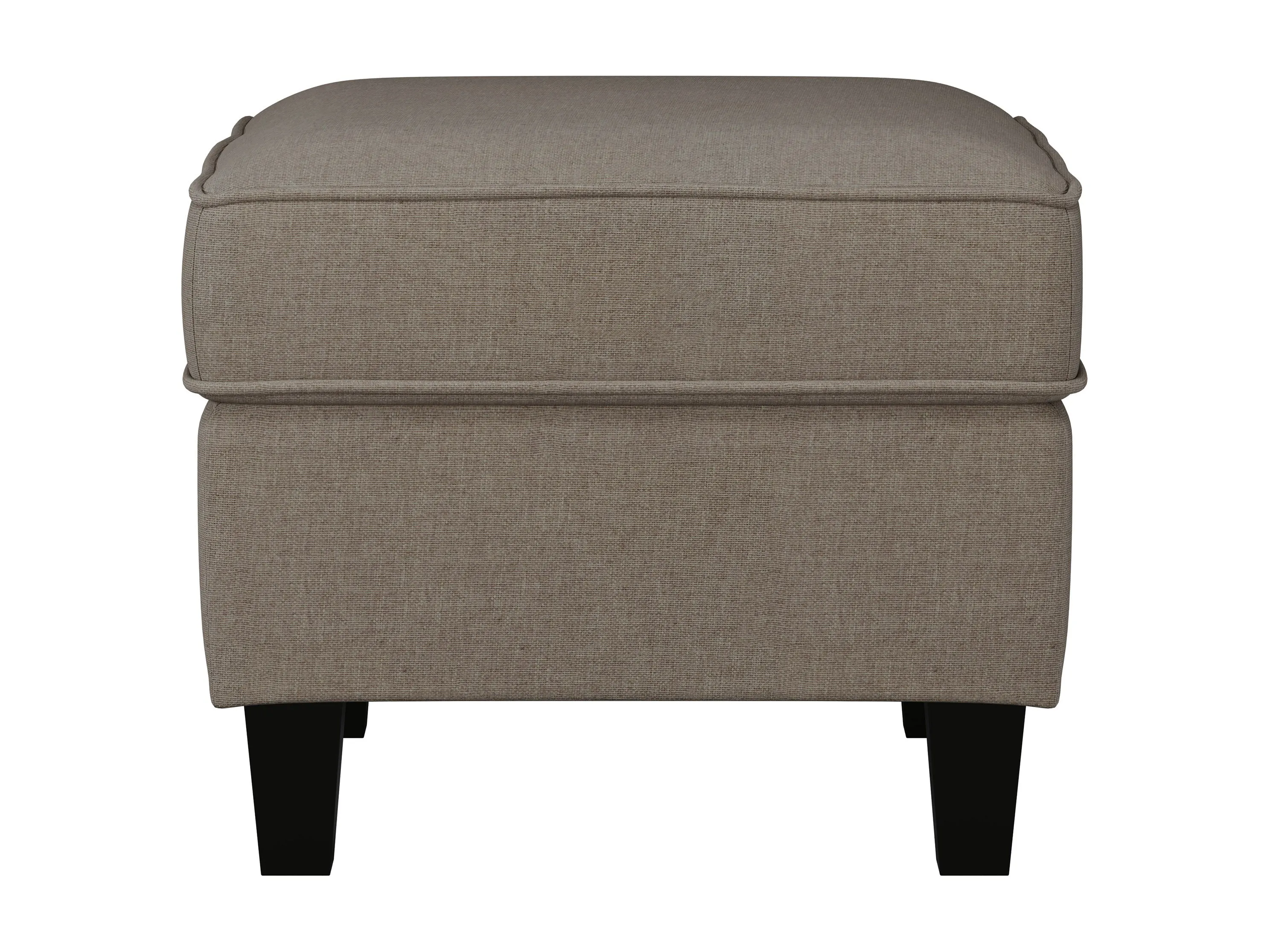 Taupe Fabric Arm Chair with Ottoman