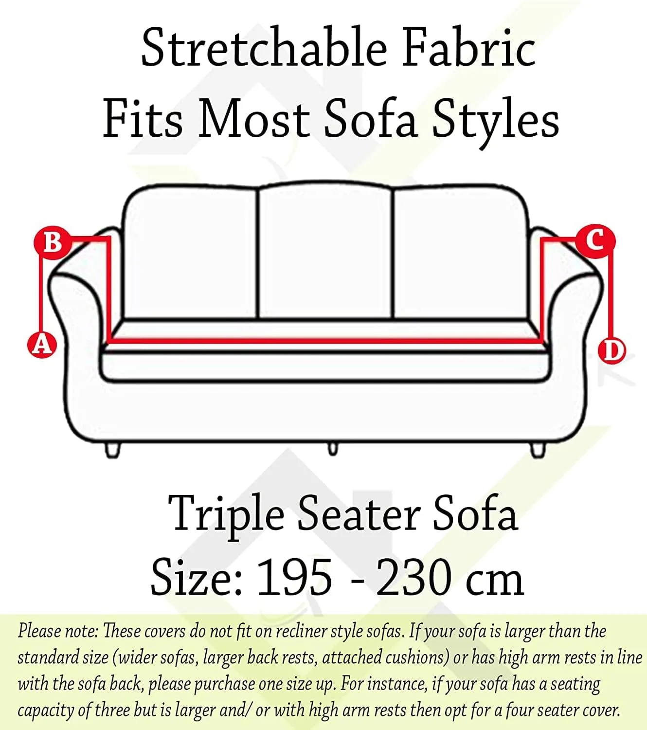 TEX-RO Sofa Cover 3 Seater Elastic Sofa Cover for Couch Sofa Covers Perfect 3 Seater Sofa Cover Stretchable Sofa Slipcover (3 Seater Sofa Cover, Sky)