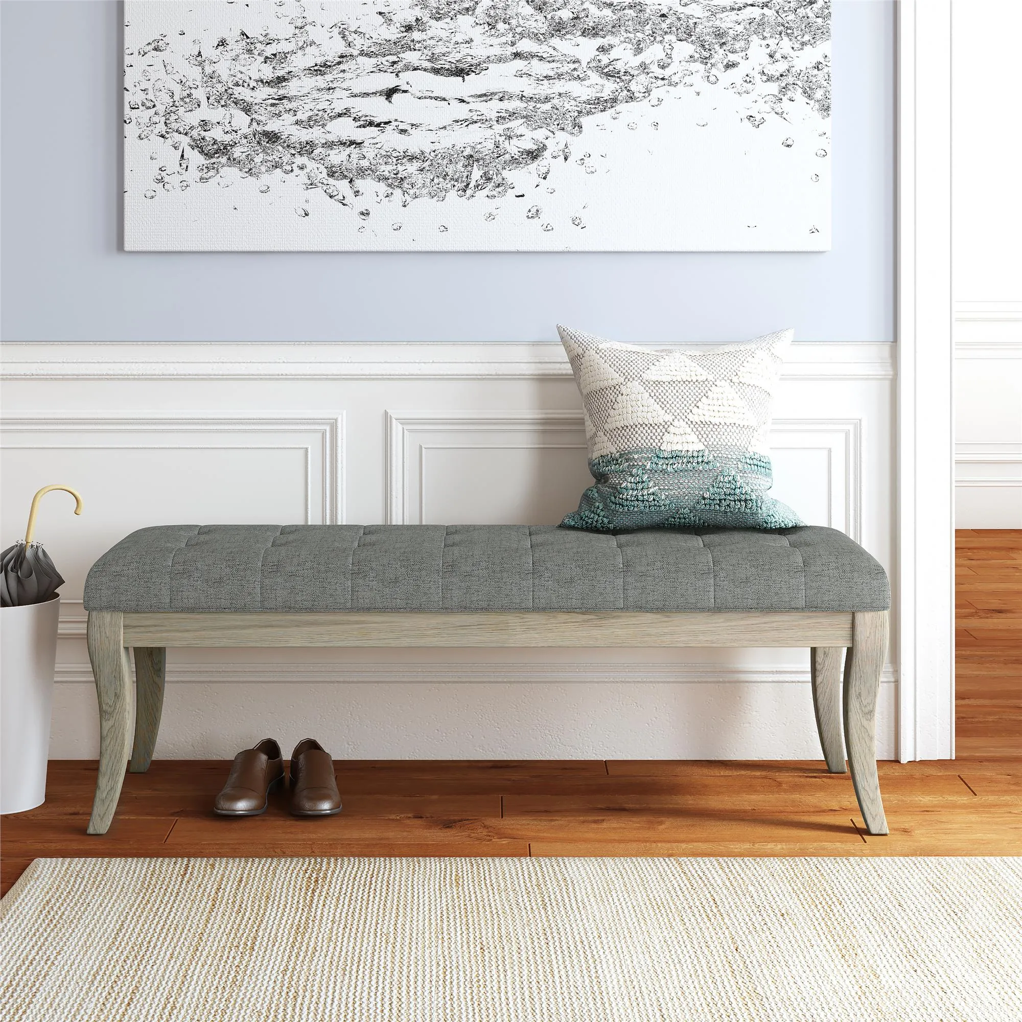 Theodore Upholstered Bench with Wood