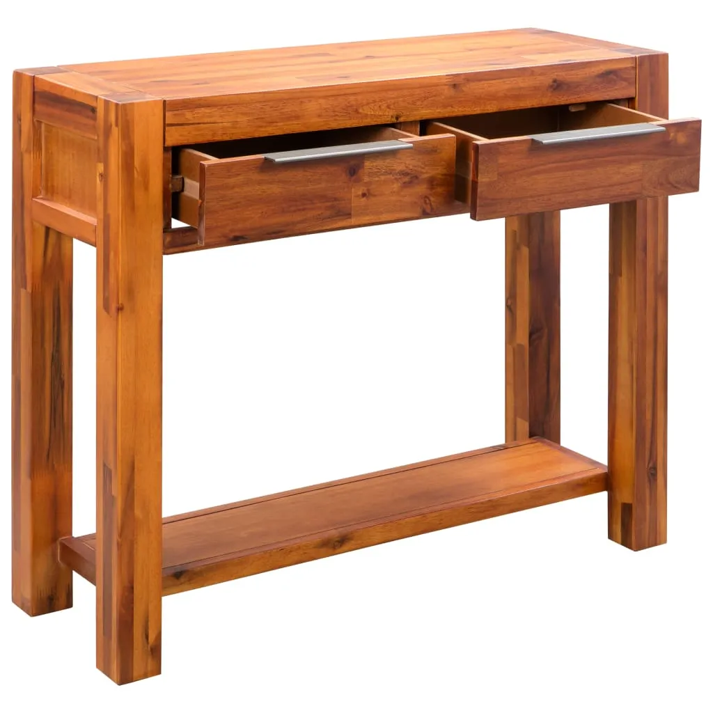 vidaXL Console Table Solid Acacia Wood 86x30x75 cm