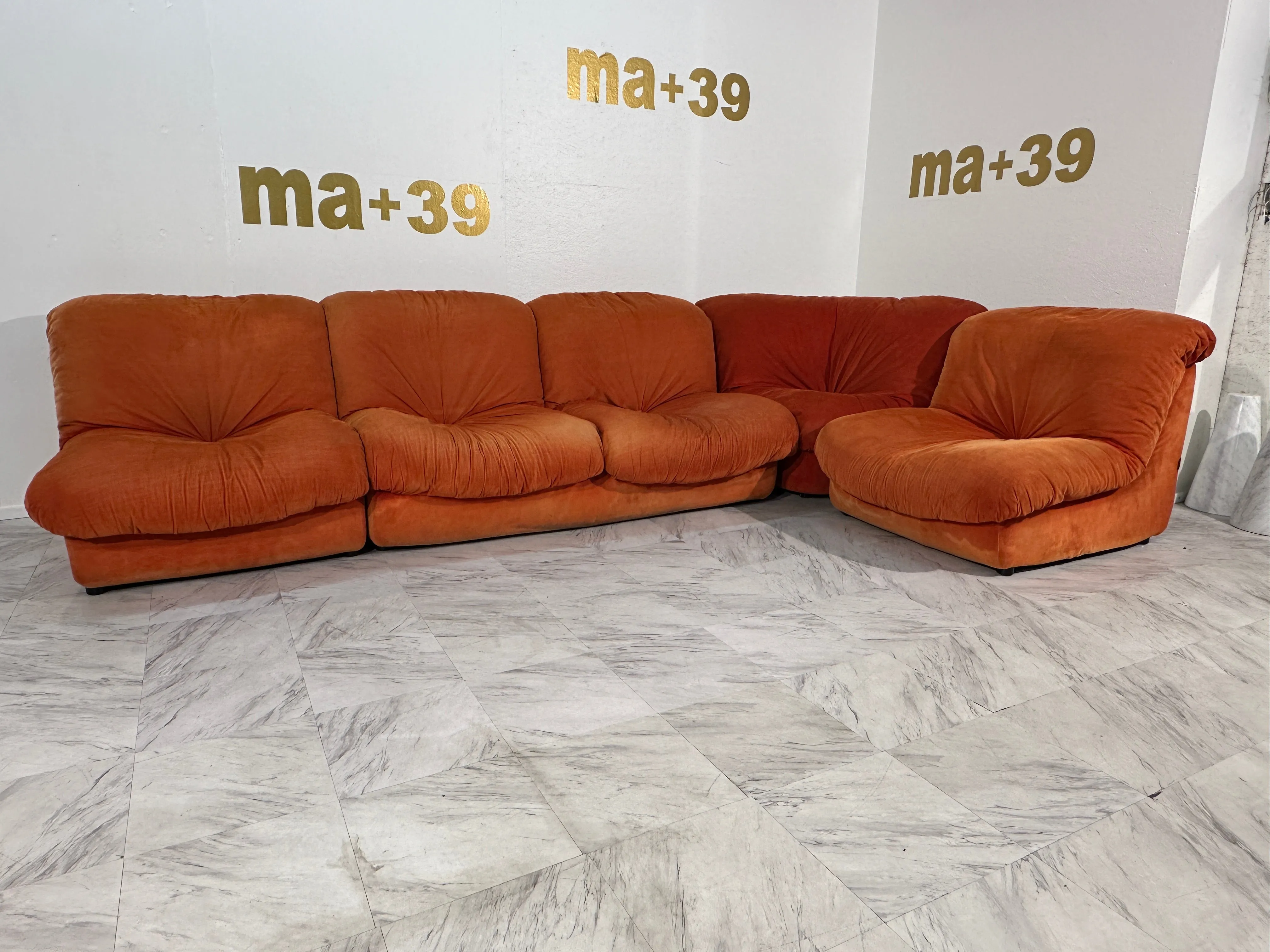 Vintage Italian Modular Sofa From Airborne, 1960s Italy 5 pieces