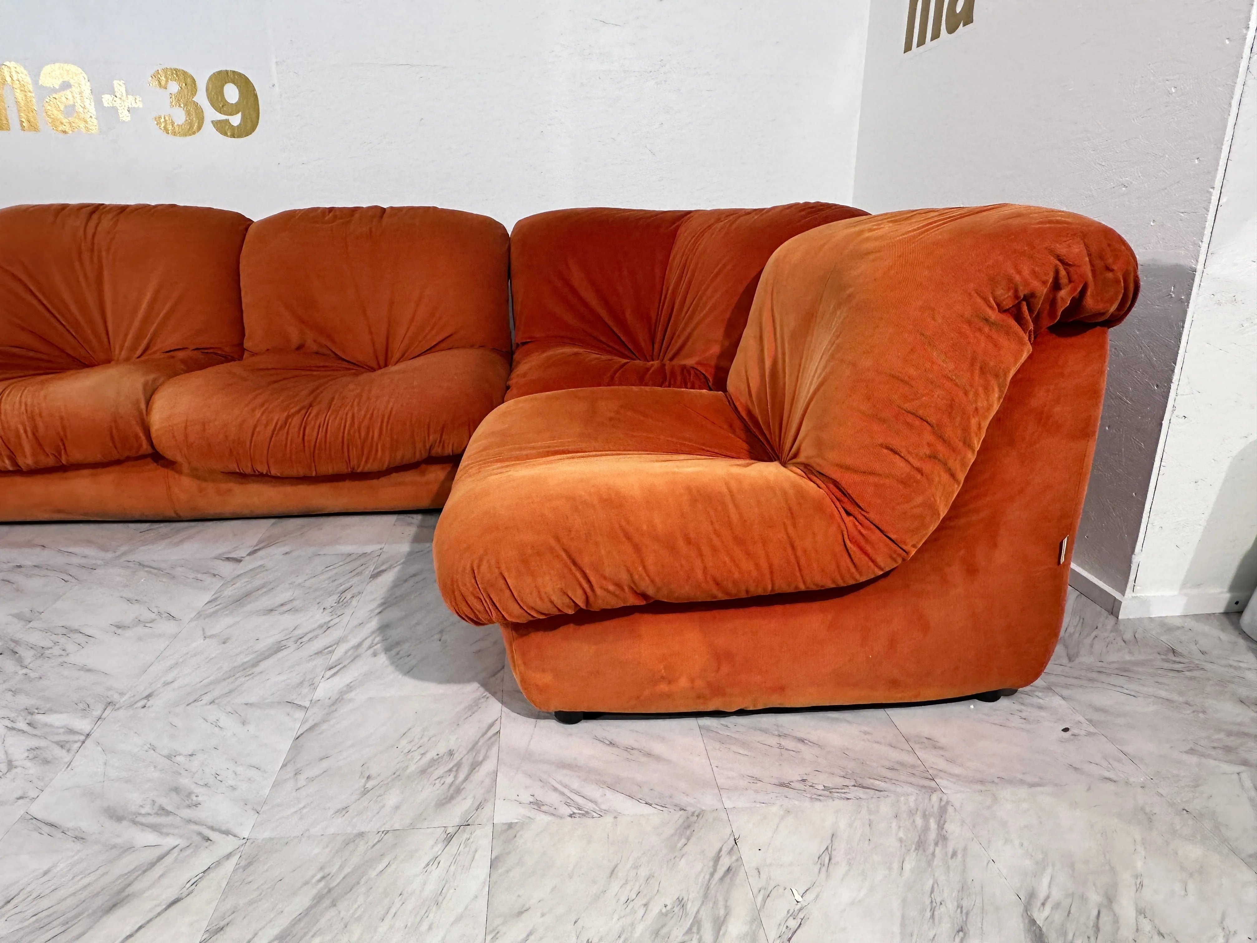 Vintage Italian Modular Sofa From Airborne, 1960s Italy 5 pieces