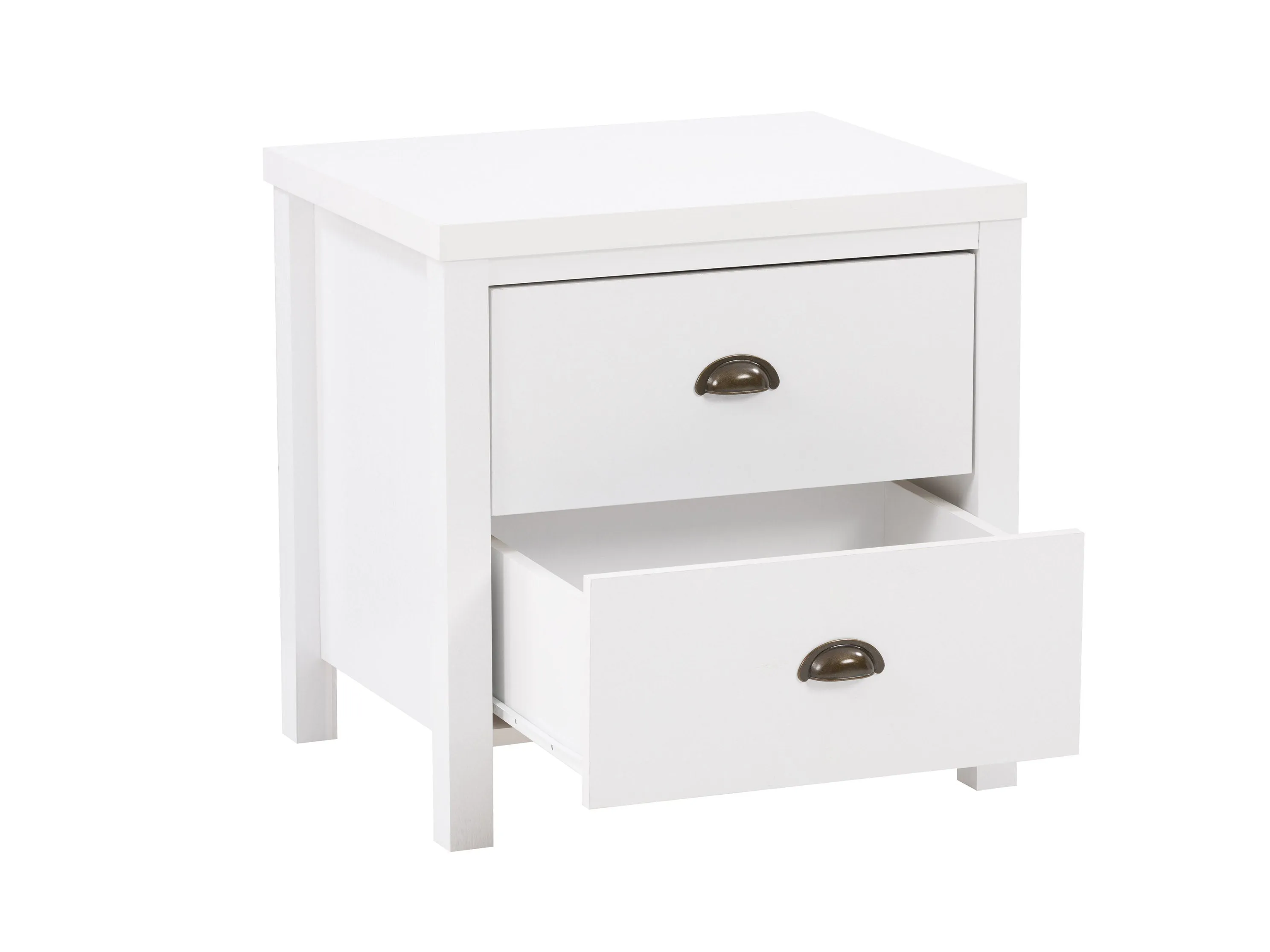 White 2 Drawer Night Stand