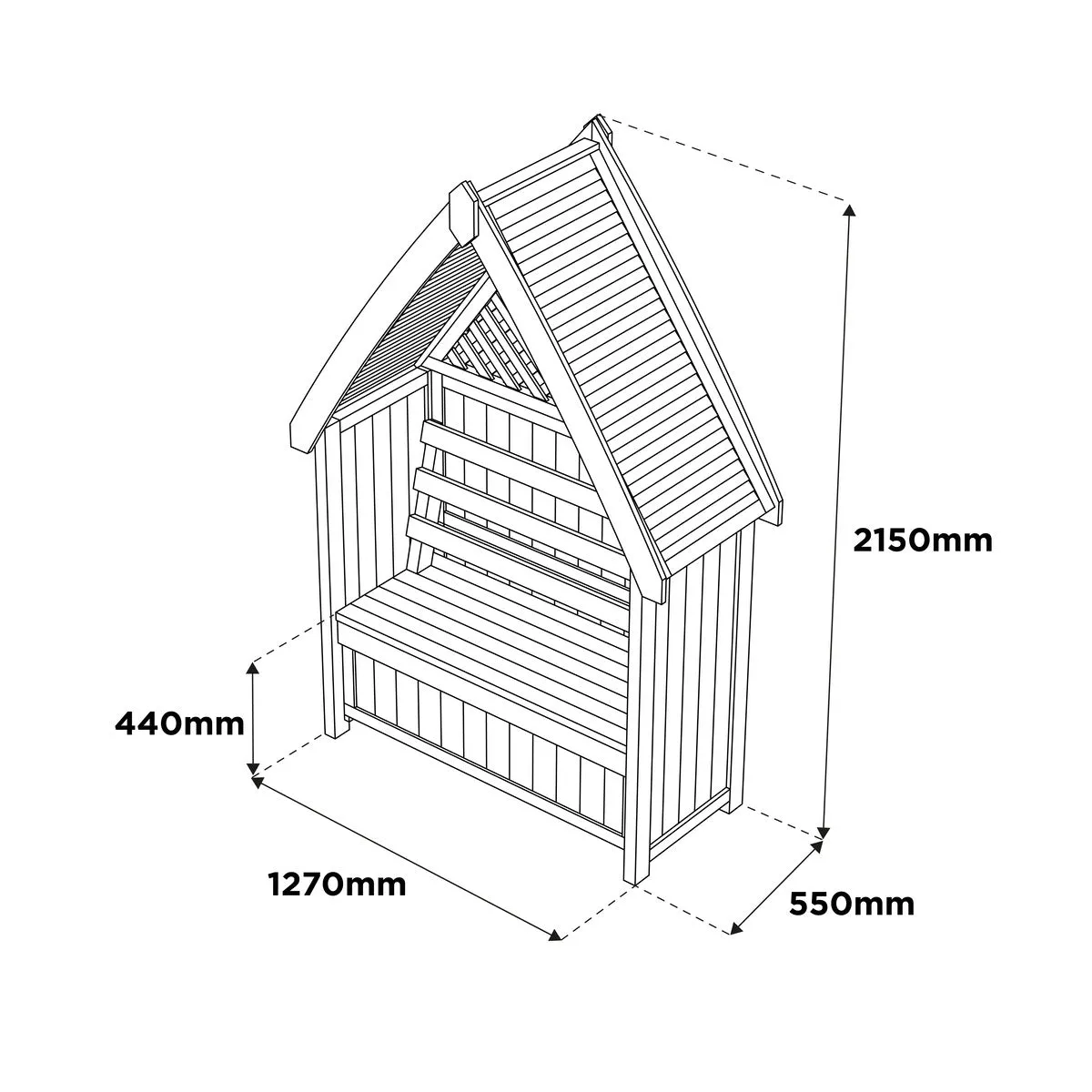 Woodshaw Carsington Storage Arbour