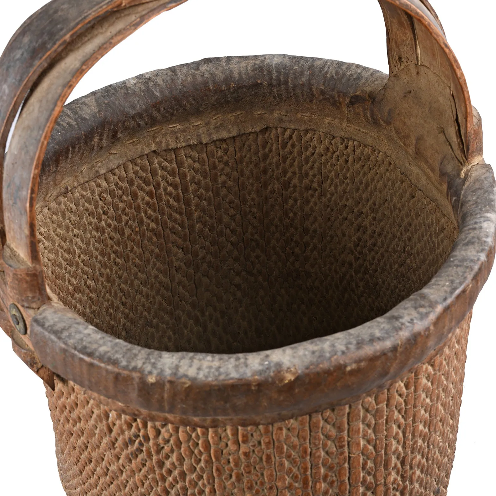 Woven Willow Farmers Vegetable Basket - 1940