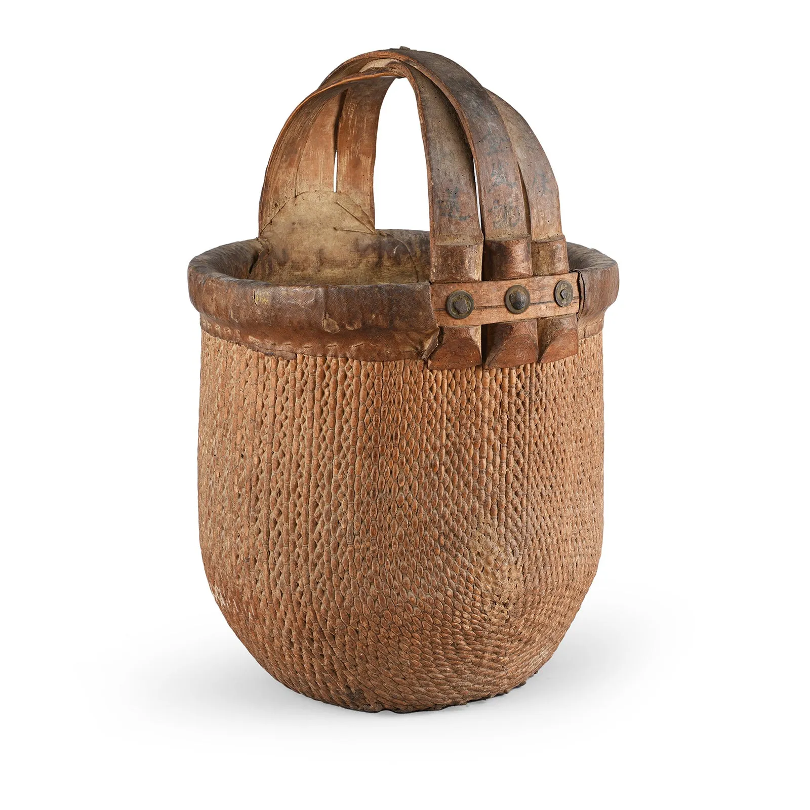 Woven Willow Farmers Vegetable Basket - 1940