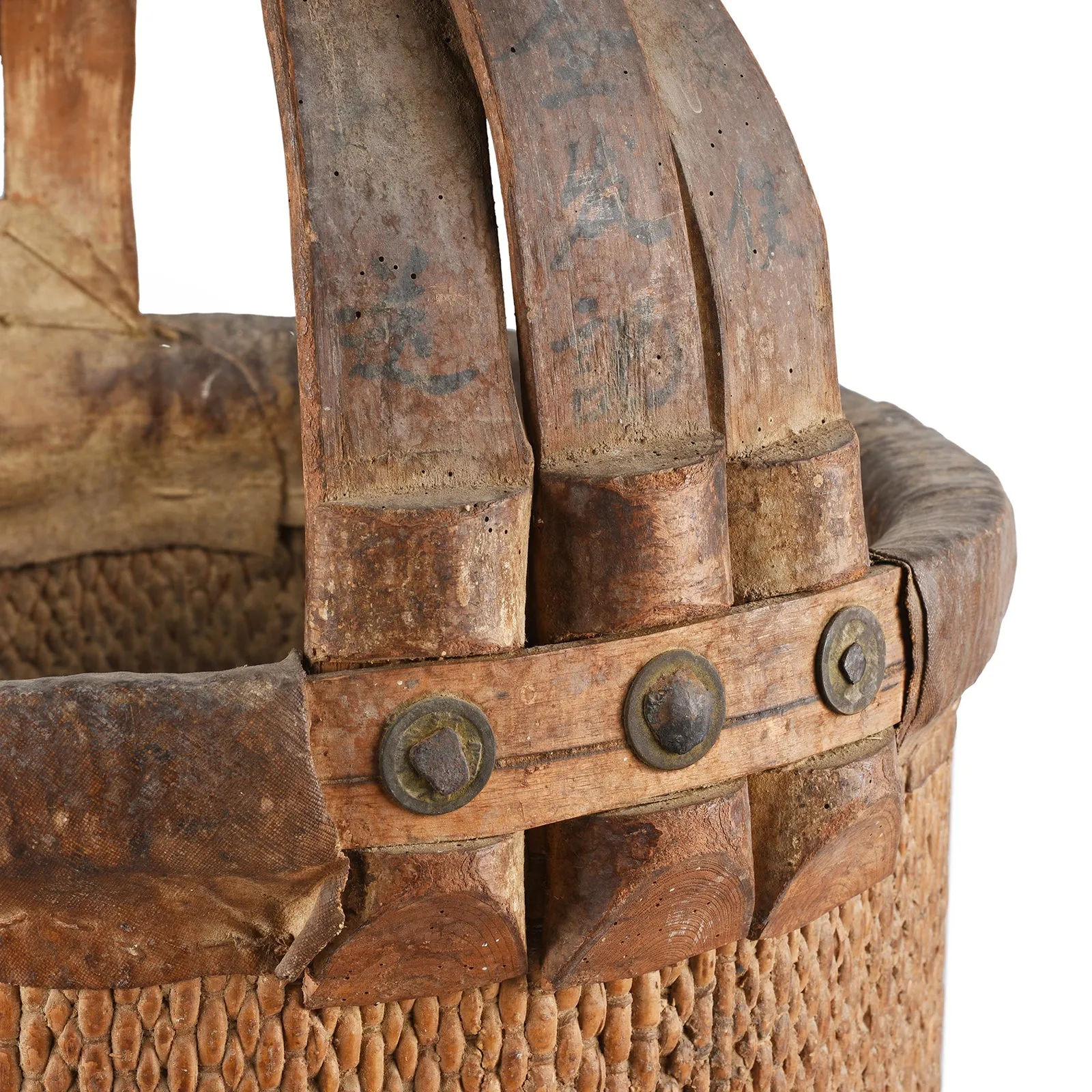 Woven Willow Farmers Vegetable Basket - 1940